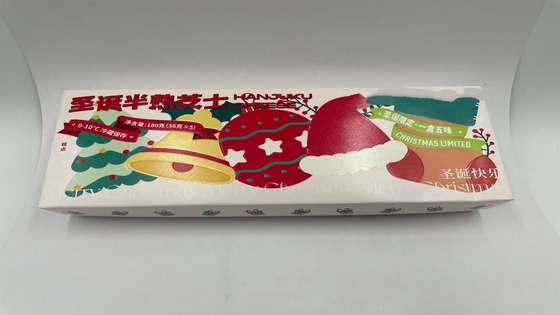 New Christmas Design Folding Paper Gift Boxes  Packaging Set Of Cheese