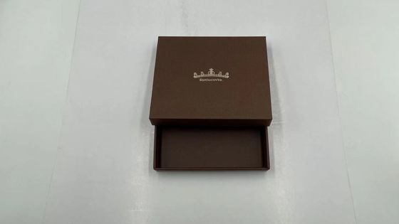 Small Matt Brown Lip And Base Jewellery Presentation Box Custom Logo