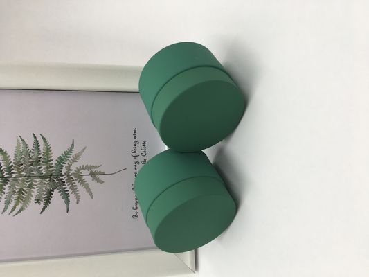 Soft Touch Green Glass Cosmetic Cream Jar Empty Cream Jars