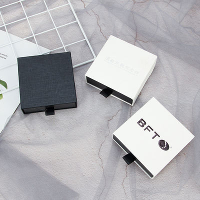 Cardboard Jewelry Bag Necklace Drawing Box Package Slide Drawer Paper Box With Foam