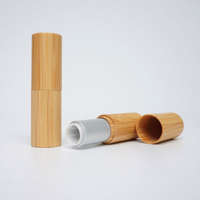 Custom Logo Bamboo Twist up Lipstick Tubes 5g Eco Friendly Empty Mini Unique Lip Balm Tube with Customized Accepted