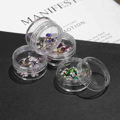 Collar Material AS Custom Empty Acrylic Powder Containers Clear Loose Body Powder Containers Bulk Acrylic Jars With Lids