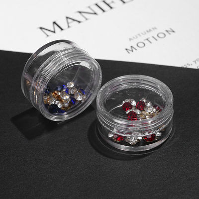 Collar Material AS Custom Empty Acrylic Powder Containers Clear Loose Body Powder Containers Bulk Acrylic Jars With Lids