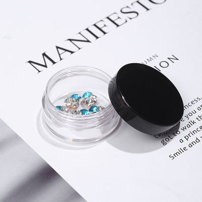 Collar Material AS Custom Empty Acrylic Powder Containers Clear Loose Body Powder Containers Bulk Acrylic Jars With Lids