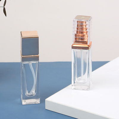 Sealing Type Luxury Frosted Thick Bottom Square 1oz 30ml 50ml Clear Glass Perfume Bottle with Customized Accepted Logo