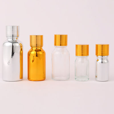 Screen Printing Mini Refillable Perfume Glass Bottle with Plug Metal Gold Silver Stock 10ml 5ml Pocket Small Travel Size
