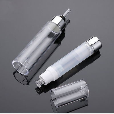 Silver Luxury Plastic Syringe Airless Bottle 5ml10ml 15ml for Empty Airless Cosmetic Dispenser