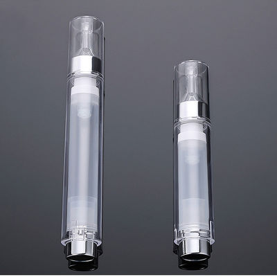Silver Luxury Plastic Syringe Airless Bottle 5ml10ml 15ml for Empty Airless Cosmetic Dispenser