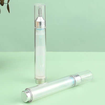 Silver Luxury Plastic Syringe Airless Bottle 5ml10ml 15ml for Empty Airless Cosmetic Dispenser