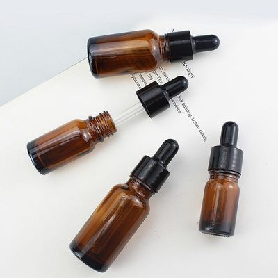 Luxury Glass Collar 5ml 10ml 15ml Hair Oil Essential Oil Perfume Oil Frosted Pink Dropper Bottle With Rose Gold Top