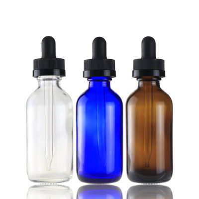 1oz 2oz 3oz 4oz Cobalt Blue Boston Glass Bottle for Cosmetics Essential Oil Customized Colors and Samples Process 2-3 days