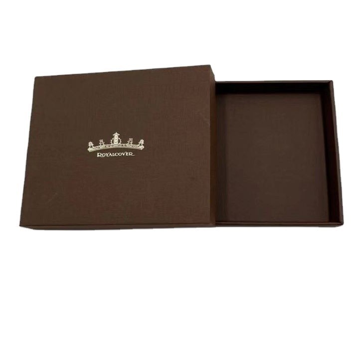 Small Matt Brown Lip And Base Jewellery Presentation Box Custom Logo