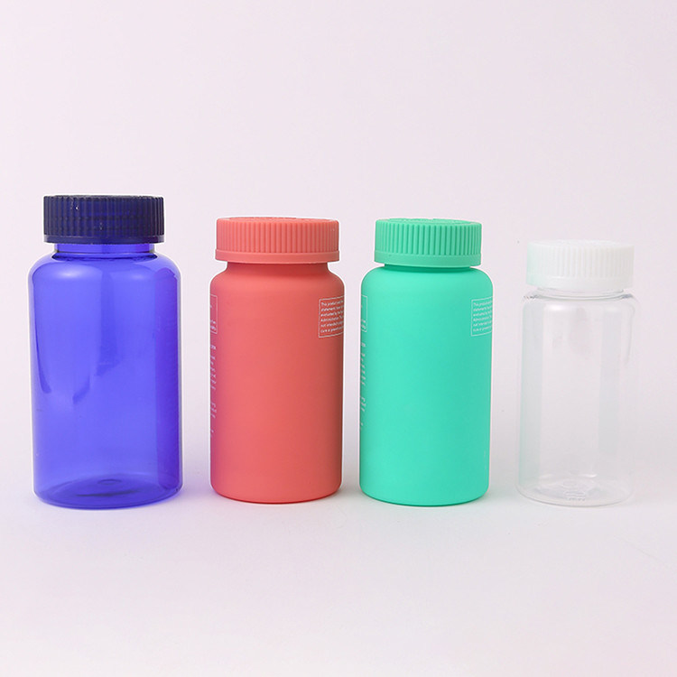 Screen Printing Empty 75cc 80cc 100cc 150cc 175cc Medicine Bottle PET Soft Touch Matte Plastic Pill Bottle with CRCcap