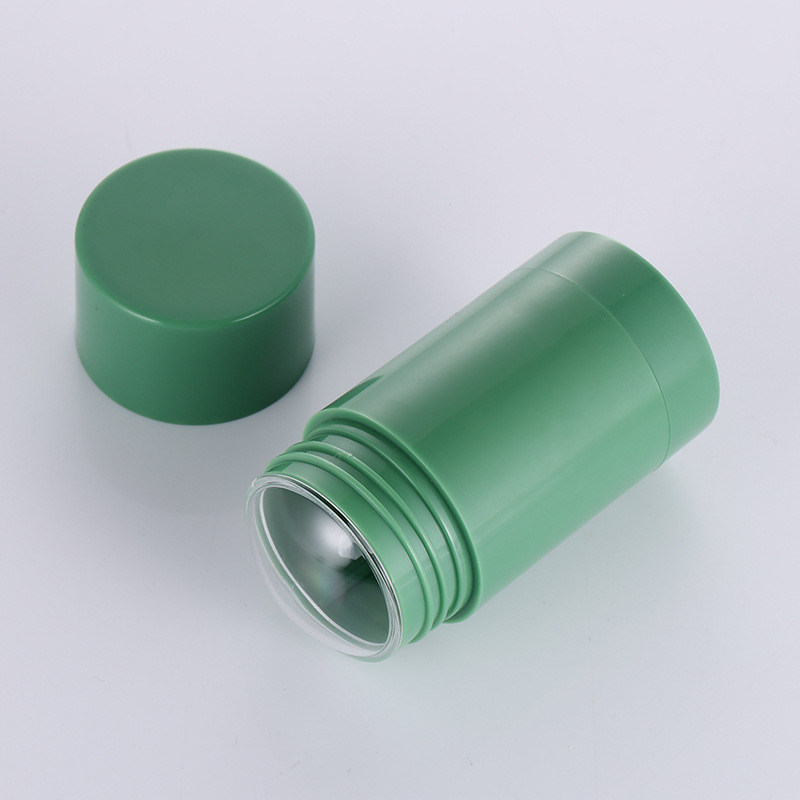 AS Base Material 15g 75g Empty Portable Body Fragrance Green Soft Touch Process Deodorant Antiperspirant Stick Packaging